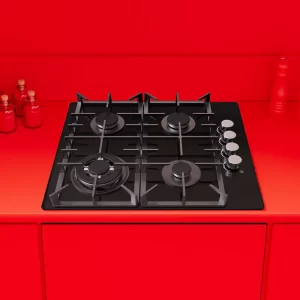 UGH640G: 4 Burner Glass Gas Hob
